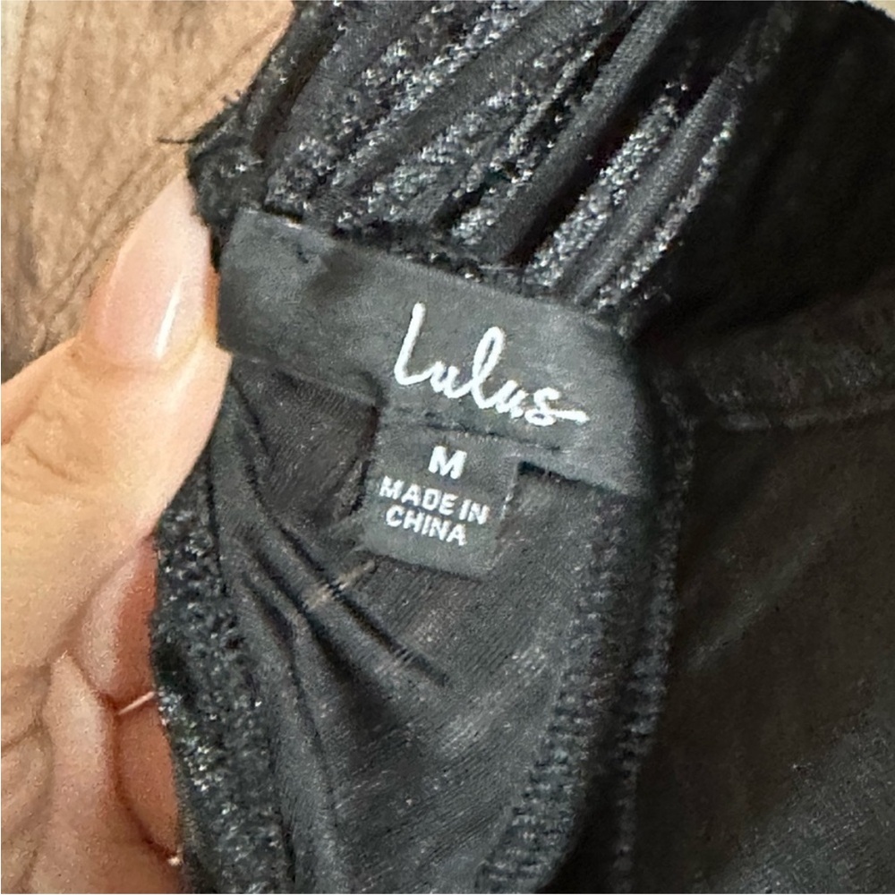 Lulu's Black Velvet Bodysuit NWOT - Picture 6 of 7